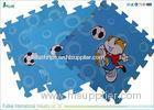 Cartoon Print Blue Eva Floor Mat Interlocking Foam For Children