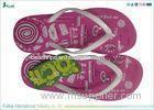 Customized Size 11 Women Rubber Flip Flops White SIlk Printing