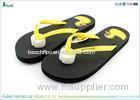 Fashion Style Woman Flip Flops Silk Printing Yellow Duck With PE Sole