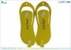 Yellow Disposable Flip Flops High Density Slippers For Men Size 12