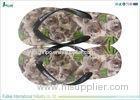 Customized Summer Man Rubber Flip Flops Camouflage With PVC Strap