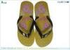 Yellow Ladies Size 9 Slippers With Pvc Strap And Silk Printing