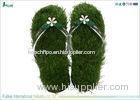 High Density Green Grass Woman Slipper Comfortable With EVA Sole