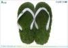Custom Printed Mens Green Grass Flip Flops Size 15 EVA Sole And PVC Strap