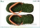 Orange Customized Grass Flip Flops Foam Outdoor With Rubber Strap