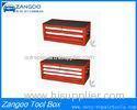 Red / Black Rolling Tool Cabinet 2 / 3 Drawer Tool Box With Powder Coating