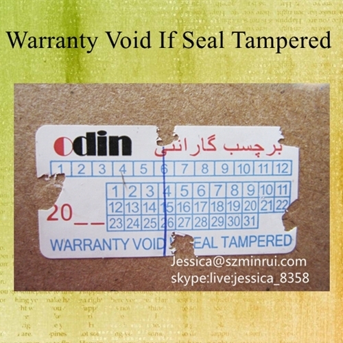 High Quality Fragile Warranty Sticker Do Not Remove Security Tamper Proof Seal Sticker With Dates And Years
