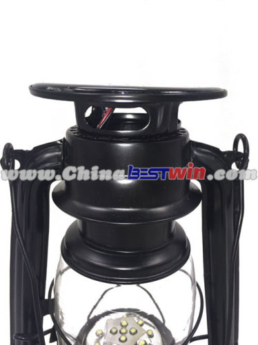 China Factory Supply Smooth Surface Solar Energy Rechargeable Battery USB Charger Led Tin Lantern Camping Lamp