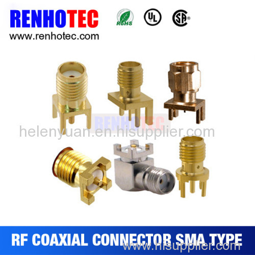 Hot selling good quality sma female straight pcb rf connector oem price