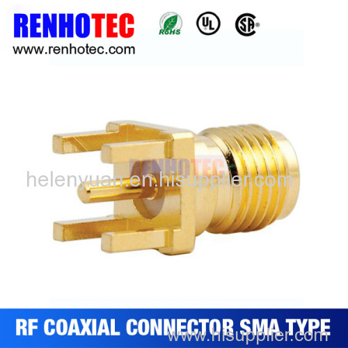 Hot Dosin Jack SMA Straight PCB Mount Connector RF Micro Coaxial Connector