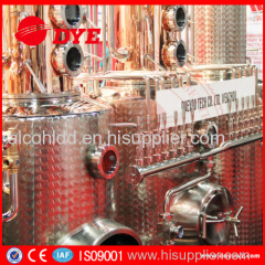 500L copper plate whisky vodka distiller distilling equipment with storage tank