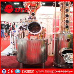 500L copper plate whisky vodka distiller distilling equipment with storage tank