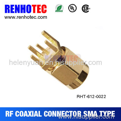 SMA Plug connector Blukhead PCB Mount rf connector threaded connecting