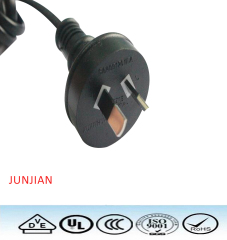 SAA certified 3 prong Australia AC power cord