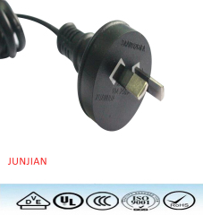 Korea 3 pin 0.75mm2 PVC balck around kc electric skillet kettle power cord