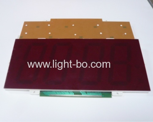 Ultra Red 4 Digit 4.0  7 segment LED Clock Display for Digital Time Zone Displays