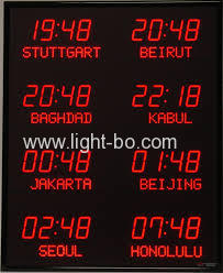 Ultra-Red 4 Digit 4.0 "7-Segment-LED-Taktgeber-Anzeige für digitale Zeitzonenanzeige
