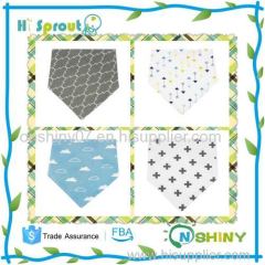 Baby Bandana Drool Bibs Unisex 4-Pack Absorbent Cotton Cute Baby Gift for Boys & Girls