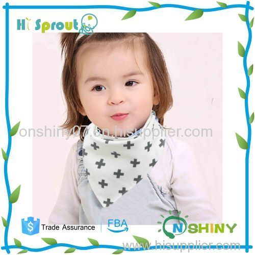 ECO-Friendly High Quality Hot Sale Super Soft 100% Cotton plain Baby Bib Bandana Bib