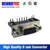 Right Angle 9 Pin Female Plug D SUB Connector