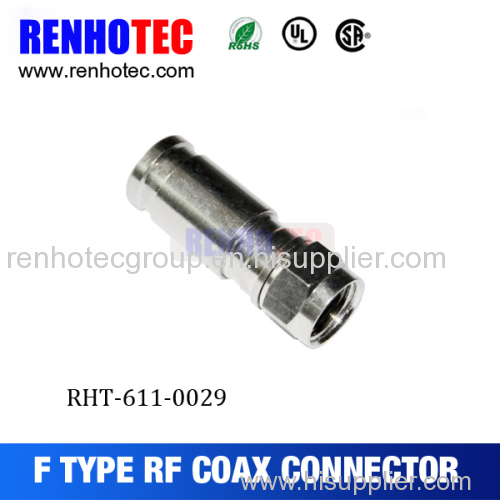 China supply female f connectors coaxial f type for rg174 cable with brass body