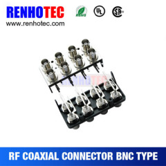 Right Angle 4 Port BNC Jack PCB Mount RF Connectors