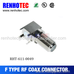 China 75 ohm right angle f connectors pcb mount for RG cable