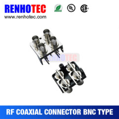 Right Angle 4 Port BNC Jack PCB Mount RF Connectors