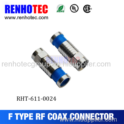 High performance waterproof male crimp f connectors for rg6 cable