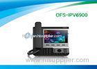 Black 4 SIP Poe IP Video Phone Broadcom Wifi Chip for SysLog / Web Capture 0.99kg