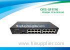 Single 10gb Fiber Optic Switch 1 Port SFP Slot 100BASE - Fx 16Port 10 / 100BASE - Tx