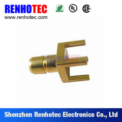 180 Degree Gold Plated PCB Mount RF Coaxial SMB Male Connectors