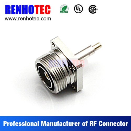 ROHS UL 7/16 Din Female Crimp Flange with 4 Hole Cable RF Electrical 7/16 Connectors