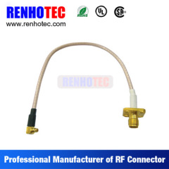 R/A SMA Screw Plug to SMA Plug Coaxial Wiring Harness Rope Connectors Custom Cable Assembly