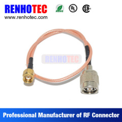 TNC Female to R/A SMA Plug Coaxial Wire Rope Connectors Custom Cable Assembly