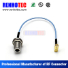 TNC Female to R/A SMA Plug Coaxial Wire Rope Connectors Custom Cable Assembly