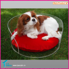 Factory Plexiglass Hot Sale Plastic Custom Acrylic Luxury Pet Bed Acrylic Red Ruby