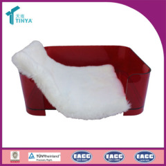 Factory Plexiglass Clear Custom Lovely Luxury Acrylic Pet Beds for Dogs Cats