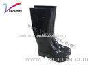 Outdoor Black boots antiskid rubber Stylish Rain Boots with high elastic PVC