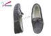 Cowsuede bow knitted upper moccasin house slippers for Spring