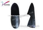 Waterproof indoor household mens house shoes with PU leather black color