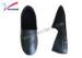 Waterproof indoor household mens house shoes with PU leather black color