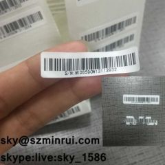 destructible vinyl self adhesive label/brittle security label/security label