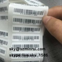 Barcode Printing Brittle Destructible Vinyl Self Adhesive Label for Security