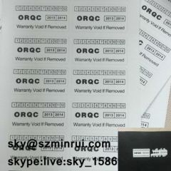 destructible stickers/ultra destructible stickers/warranty fragile void stickers