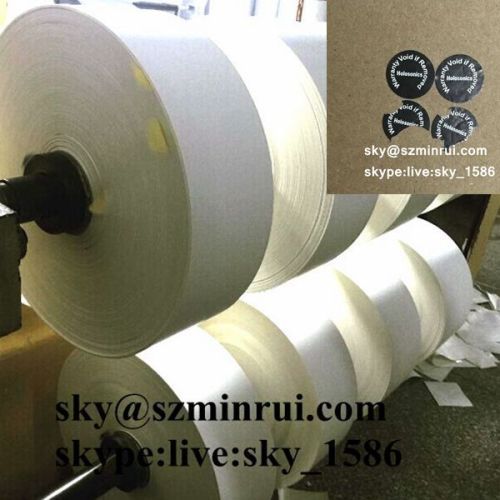 destructive paper label material/destructive vinyl eggshell roll material/eggshell destuctive sticker roll