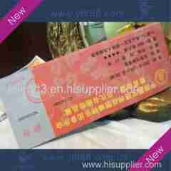 anti-fake security tickets with watermark or hot stamping