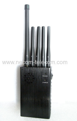 5 Antenna Band Portable Mobile Phone Signal Blocker Jammer