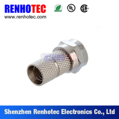 CATV Zinc Alloy F Plug Crimp Coaxial Rg6 Compression F Connector