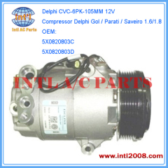 Compressor Delphi CVC for VW Gol / Parati / Saveiro 1.6/1.8 5X0820803C 5X0820803D 5X0 820